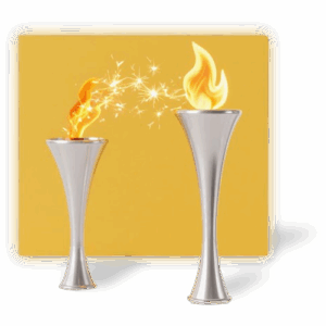 One torch lighting another, representing leadership at Edify